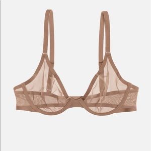 Cuup The Plunge in taupe mesh 30D